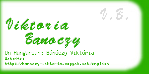 viktoria banoczy business card