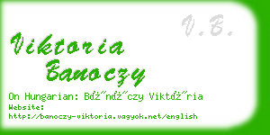 viktoria banoczy business card